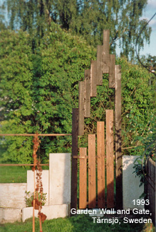 1993 Gardenwall and gate, Tärnsjö Sweden